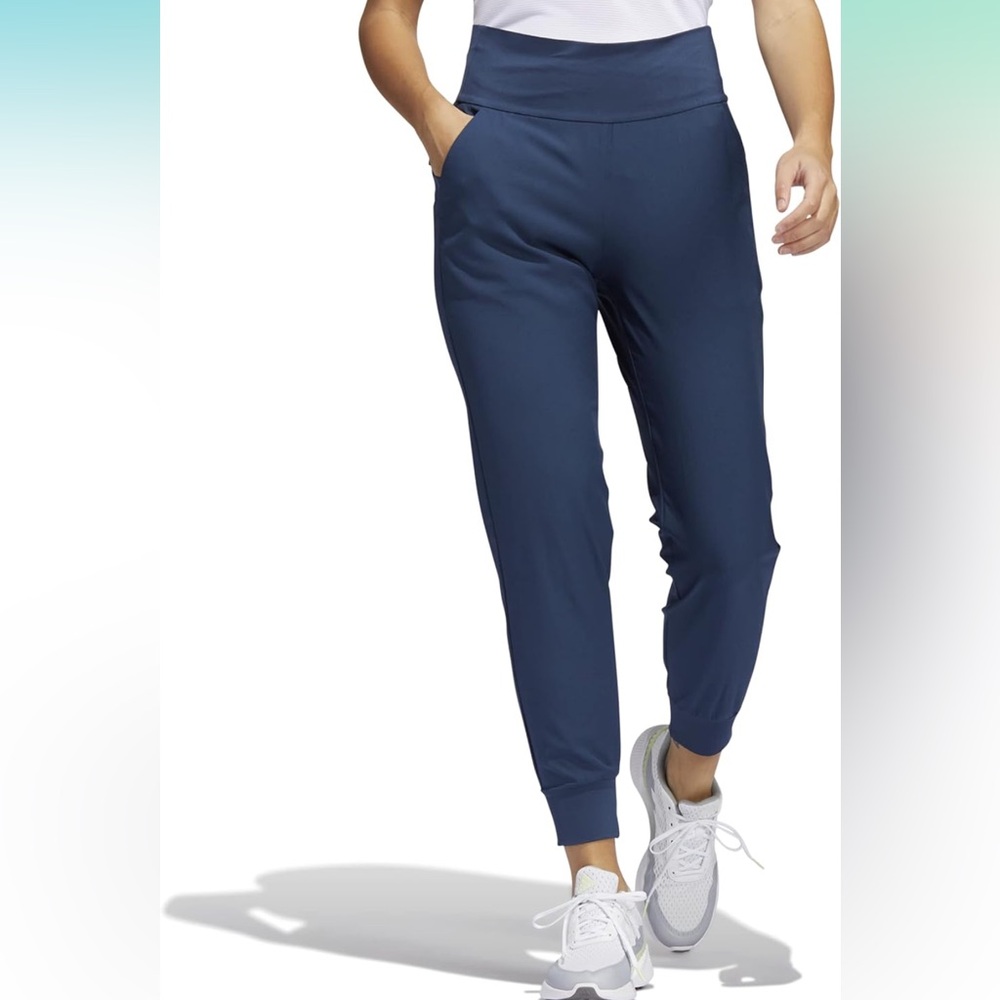 Adidas Climalite Dark Blue Golf Jogger Pants with Side Zipped Pockets size Large